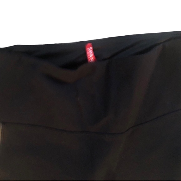 Spanx Faux Leather Panel Legging Sz. L Black Ponte Pant Casual Stretch Winter - Picture 4 of 8